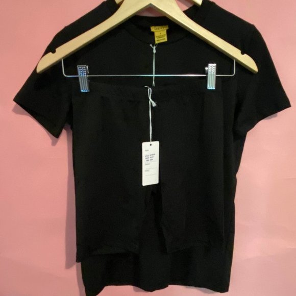 2 Piece Biker Shorts Set | Black - Picture 4 of 8